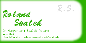 roland spalek business card
